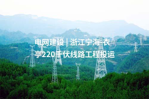 電網(wǎng)建設 | 浙江寧海-衣亭220千伏線路工程投運