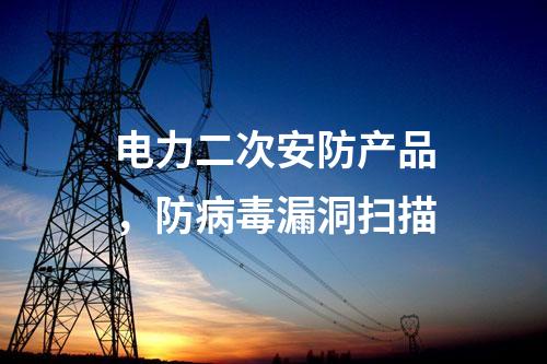 電力二次安防產(chǎn)品，防病毒漏洞掃描