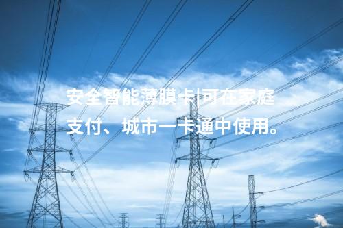 安全智能薄膜卡|可在家庭支付、城市一卡通中使用。
